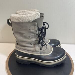Sorel Caribou Boots Womens Size 9 Waterproof Winter Snow Faux Fur Lined
